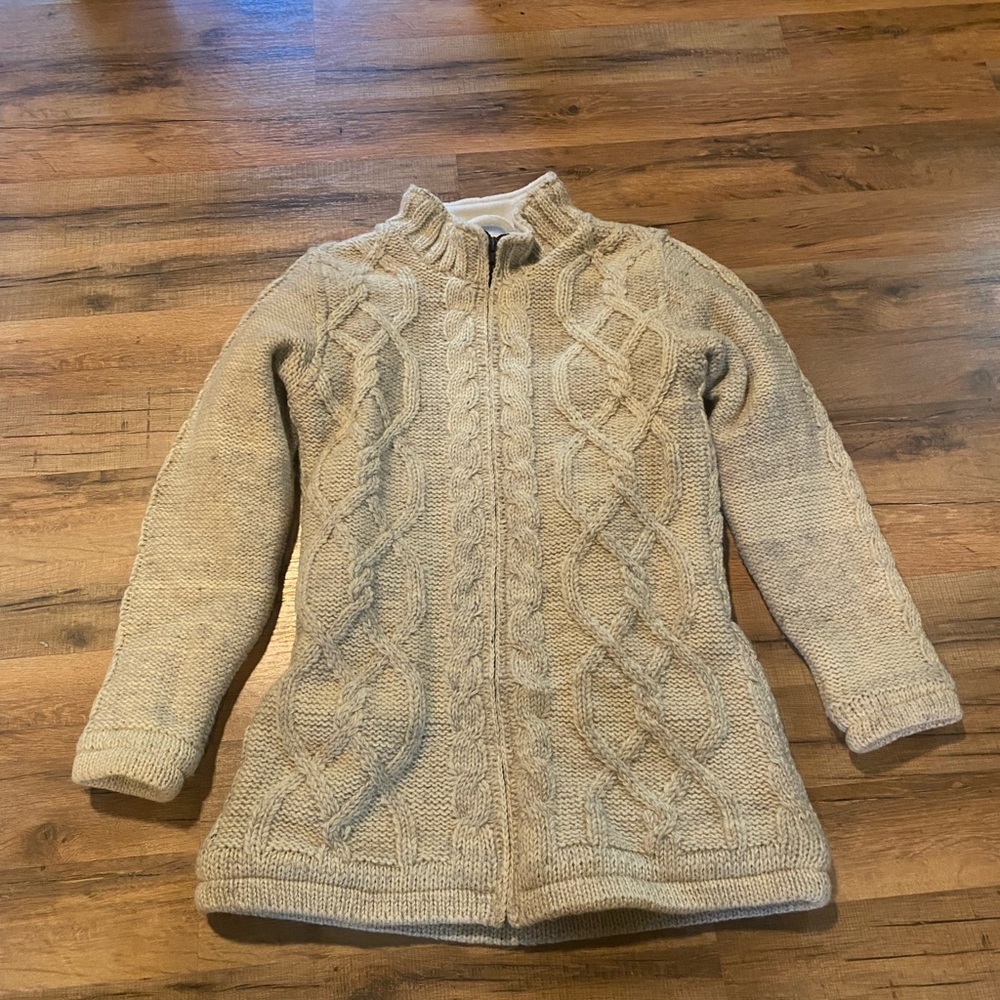 Cozy Cable Knit Sweater Coat